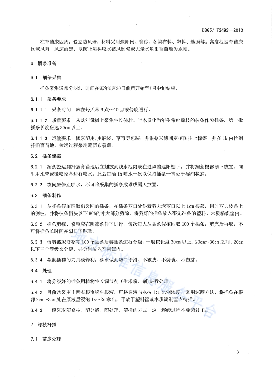 大果沙棘绿枝扦插育苗技术规程DB65／T 3493-2013.pdf_第5页