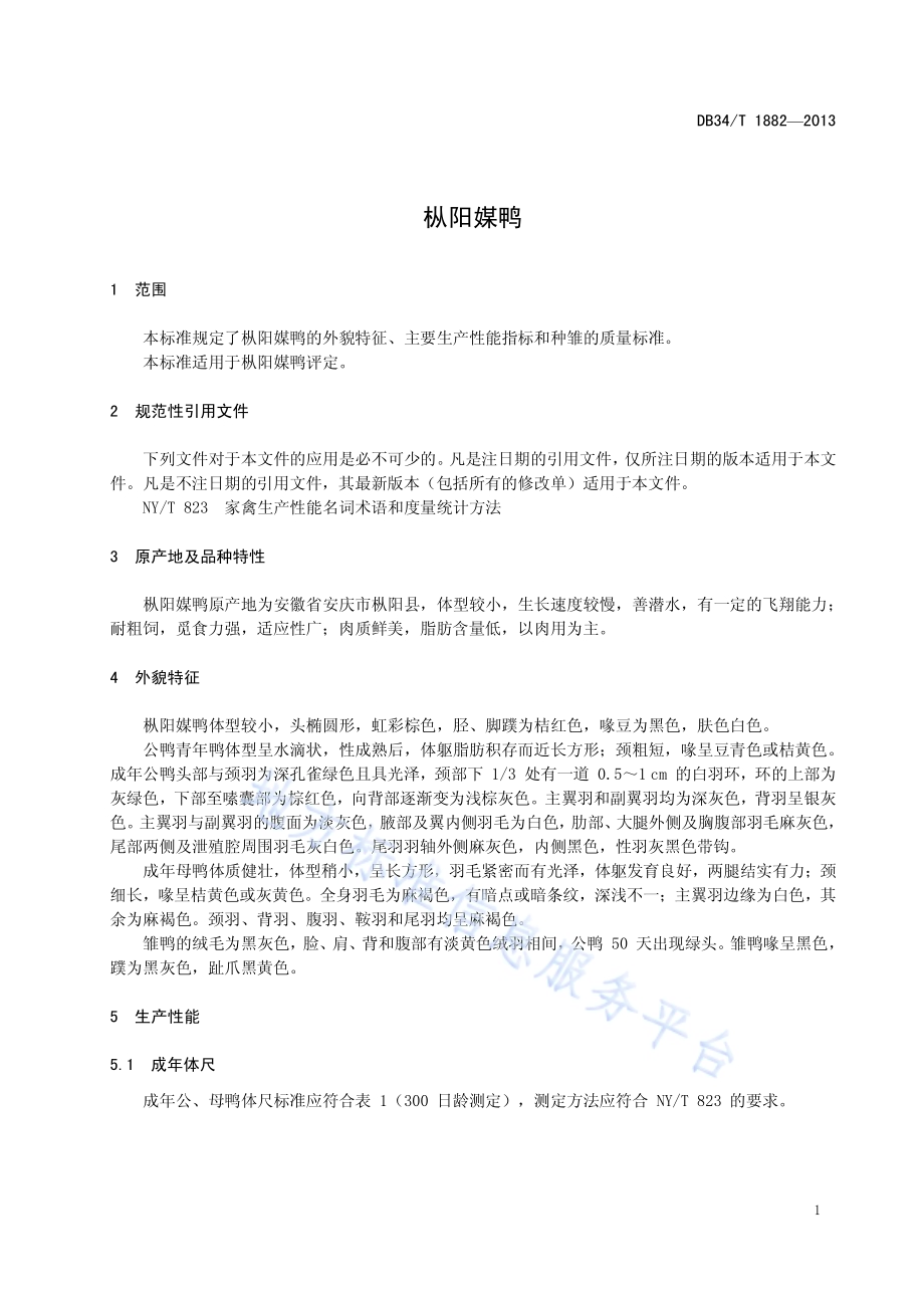 枞阳媒鸭DB34／T 1882-2013.pdf_第5页