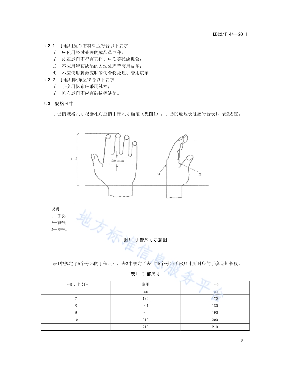 劳动防护皮布手套DB22／T 44-2011.pdf_第4页
