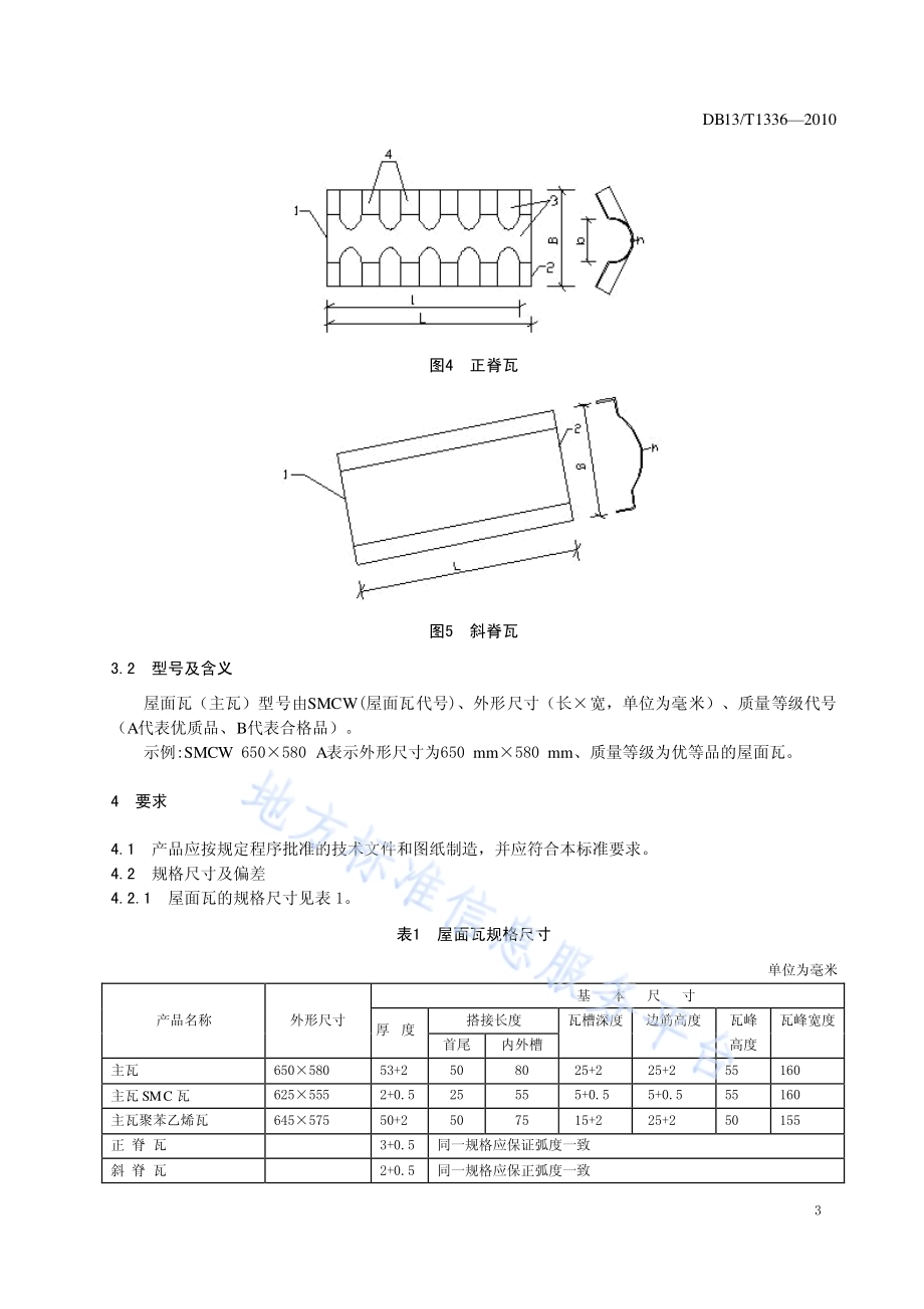 SMC保温屋面瓦DB13／T 1336-2010.pdf_第5页