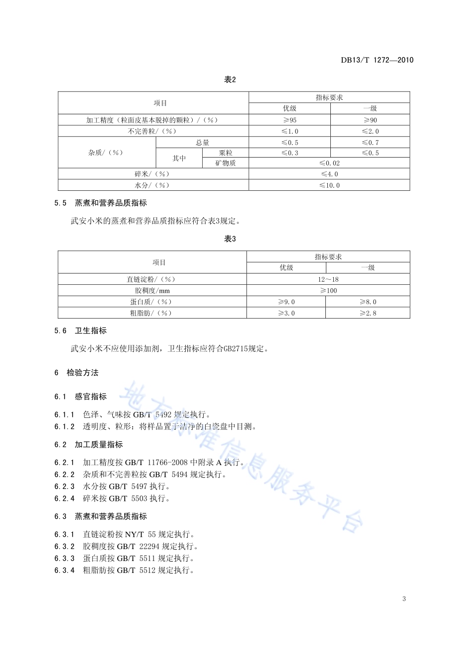 地理标志产品 武安小米DB13／T 1272-2010.pdf_第5页