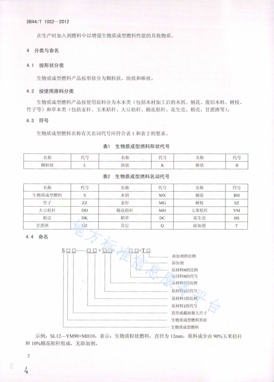 工业锅炉用生物质成型燃料DB44／T 1052-2012.pdf_第4页