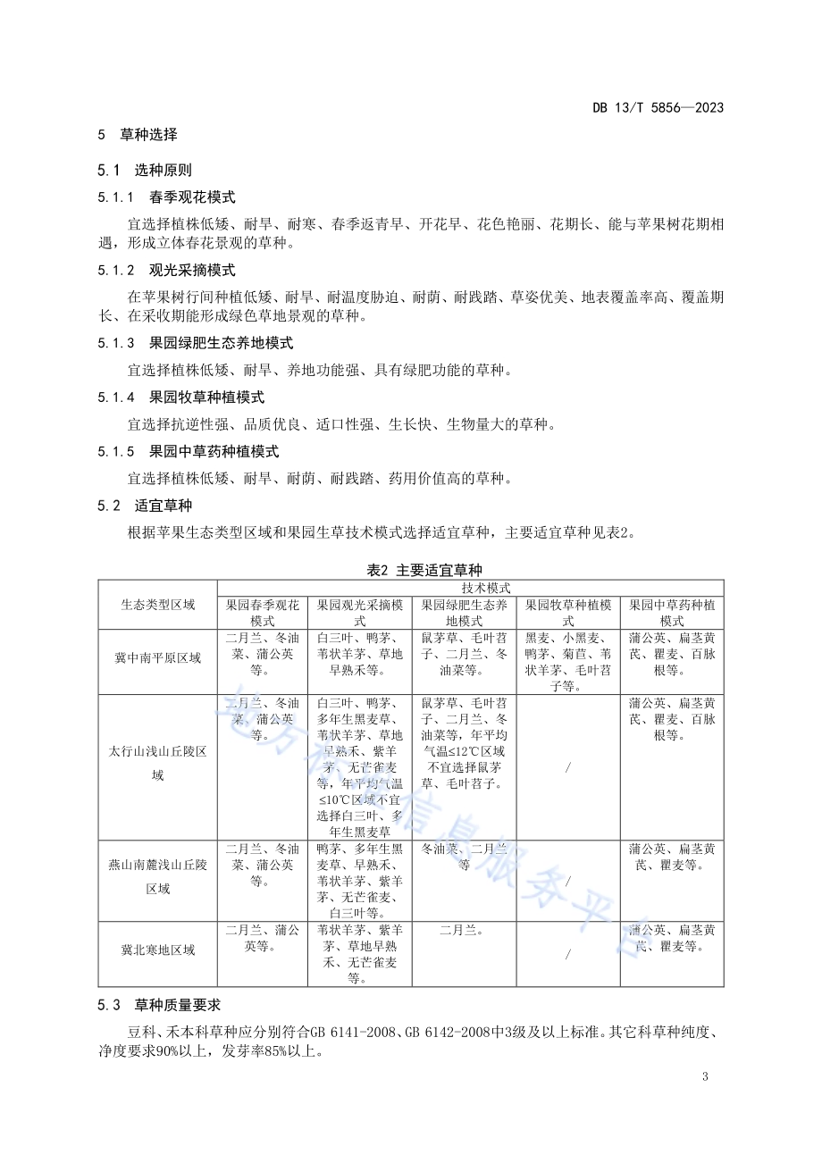苹果园人工带状生草技术规程DB13／T 5856-2023.pdf_第5页