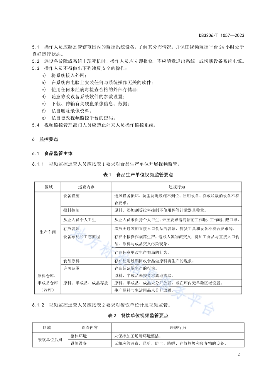 基层市场监管视频监控管理规范DB3206／T 1057-2023.pdf_第5页