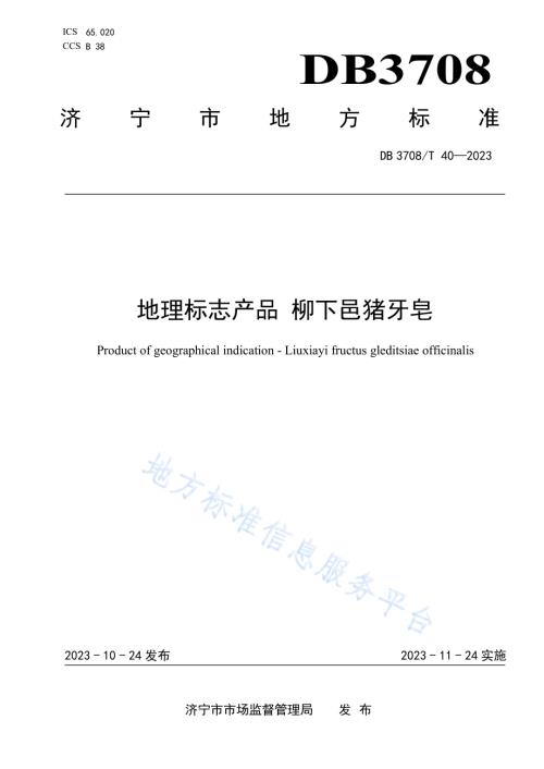 地理标志产品 柳下邑猪牙皂DB3708／T 40-2023.pdf