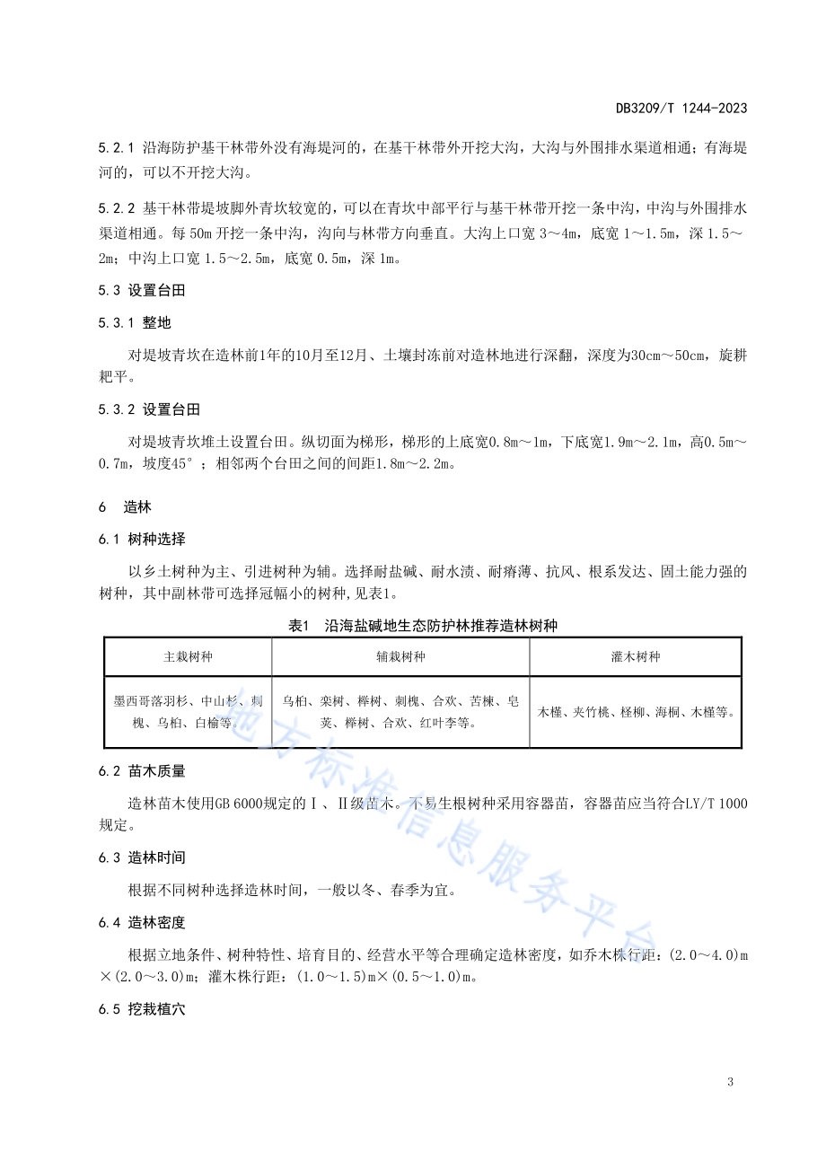沿海盐碱地生态防护建设技术规程DB3209／T 1244-2023.pdf_第5页