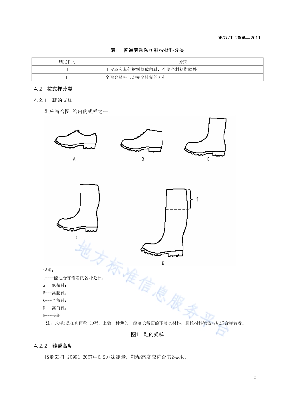 普通劳动防护鞋安全技术要求DB37／T 2006-2011.pdf_第5页