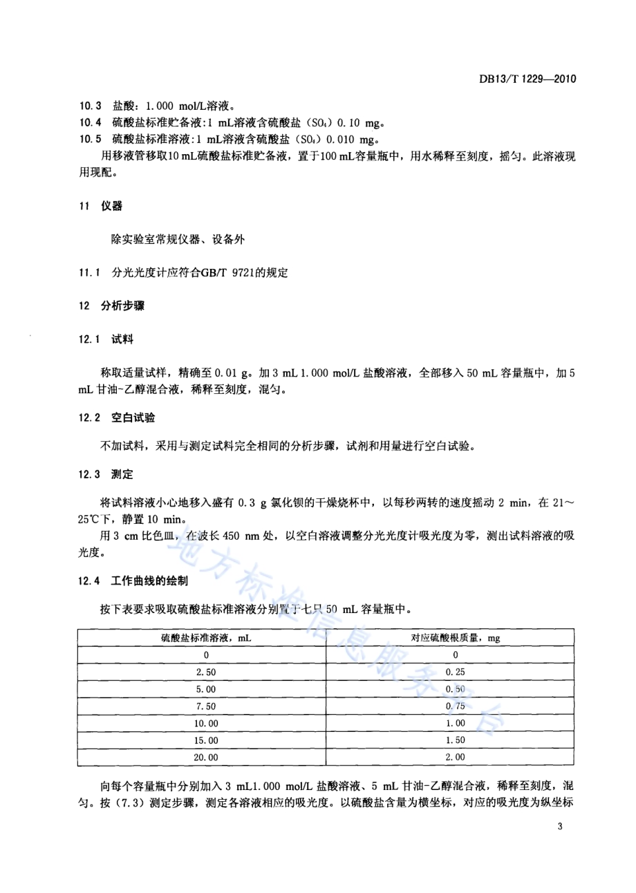 有机化工产品中硫酸盐含量测定方法DB13／T 1229-2010.pdf_第5页