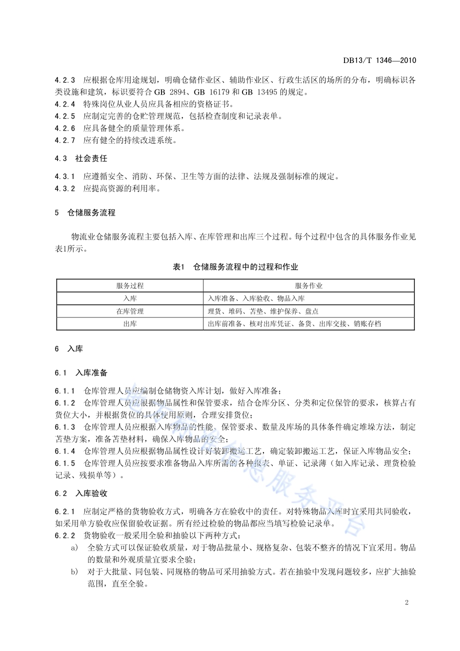 物流业仓储服务规范DB13／T 1346-2010.pdf_第5页