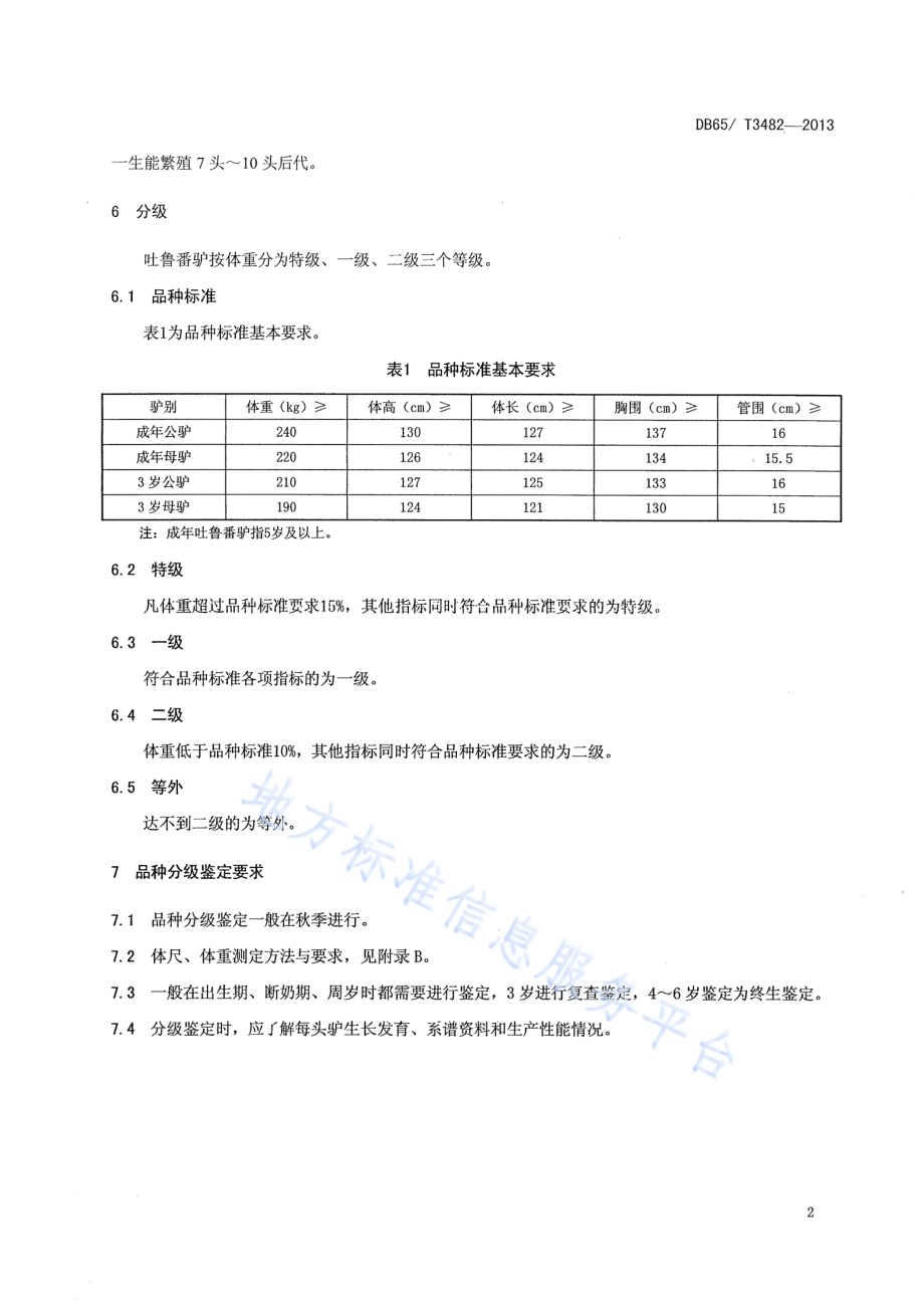 吐鲁番驴DB65／T 3482-2013.pdf_第4页