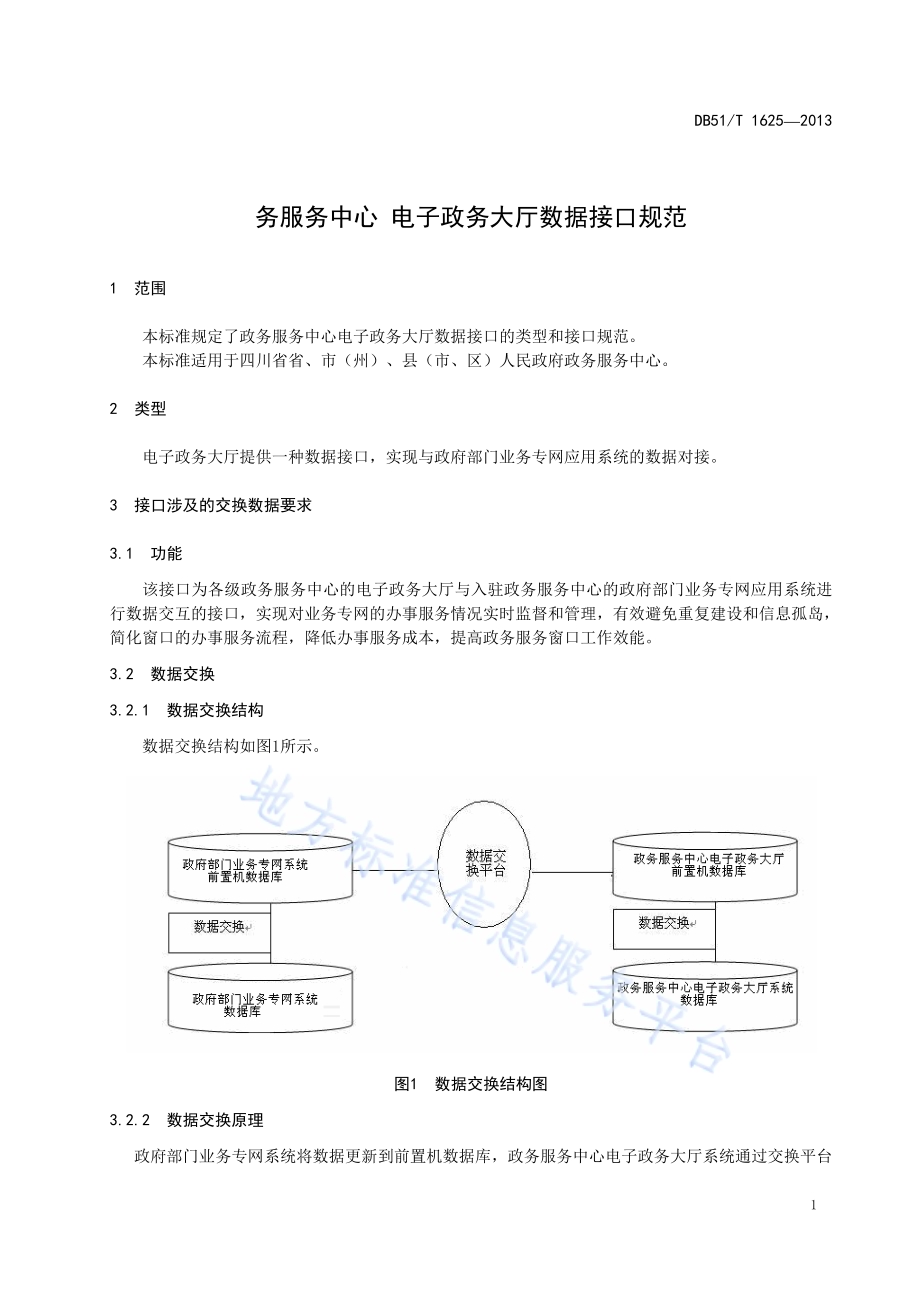 政务服务中心 电子政务大厅数据接口规范DB51／T 1625 -2013.pdf_第5页
