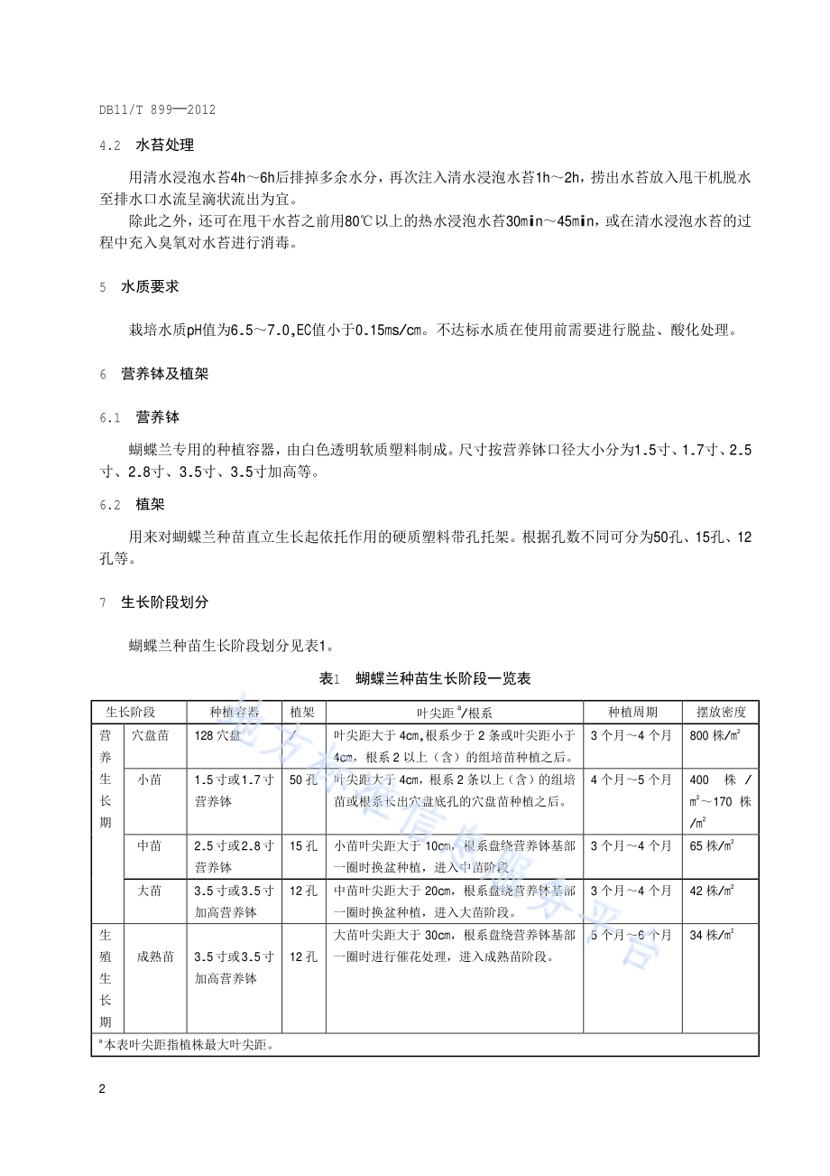 盆栽蝴蝶兰栽培技术规程DB11／T 899-2012.pdf_第5页