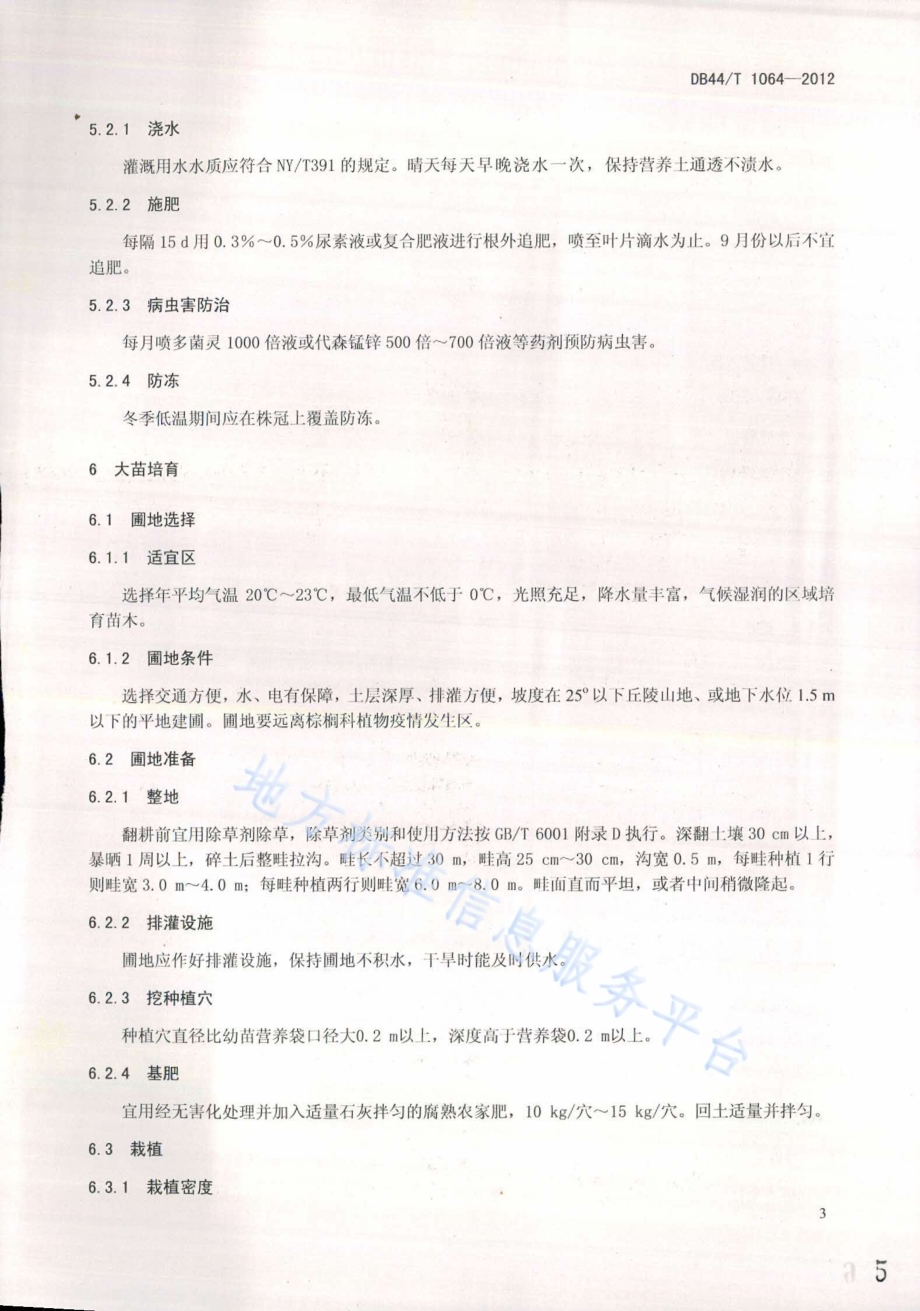 银海枣苗木生产技术规程DB44／T 1064-2012.pdf_第5页