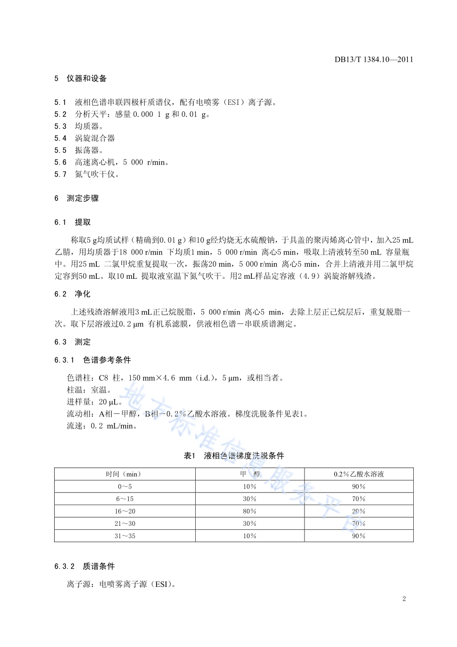 饲料中20种磺胺类药物的测定DB13／T 1384.10-2011.pdf_第4页