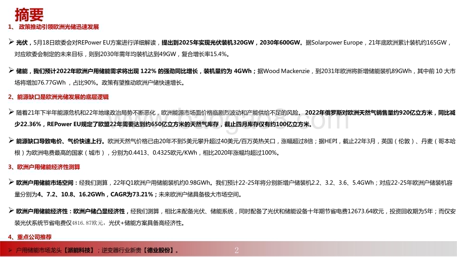2022-2023欧洲户储高增速+商业模式优的储能细分赛道分析报告.pptx_第2页