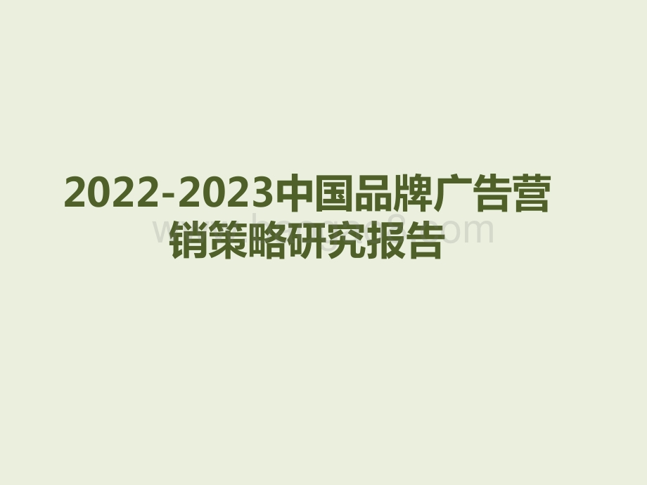 2022-2023中国品牌广告营销策略研究报告.pdf_第1页