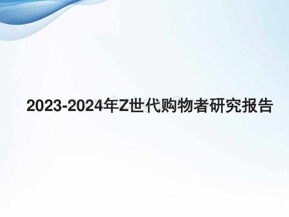 2023-2024年Z世代购物者研究报告.pptx_第1页
