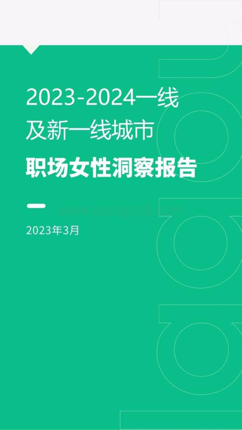 2023-2024年一线及新一线城市职场女性洞察报告.pdf