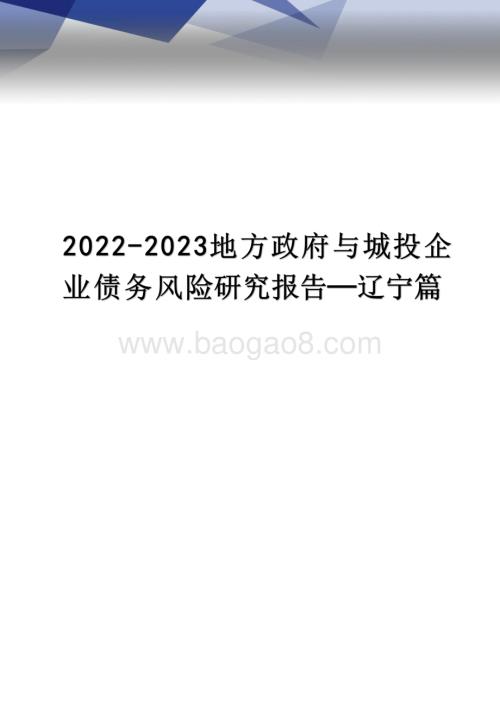 2022-2023地方政府与城投企业债务风险研究报告—辽宁篇.pdf