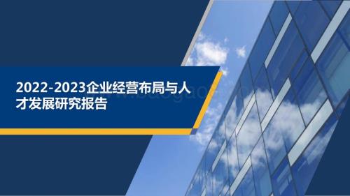 2022-2023企业经营布局与人才发展研究报告.pptx