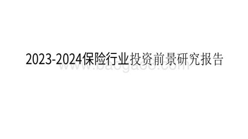 2023-2024保险行业投资前景研究报告.pdf