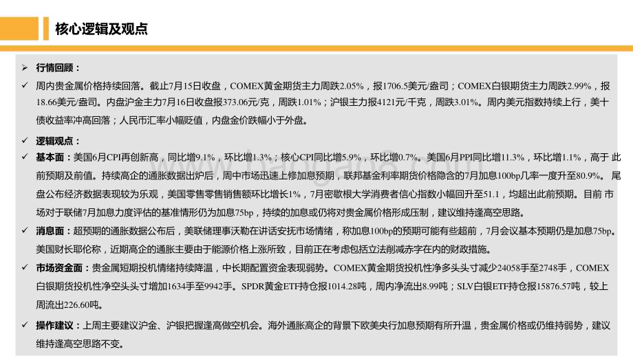 2022-2023美国高企通胀强化加息预期贵金属价格持续回落分析报告.pptx_第4页