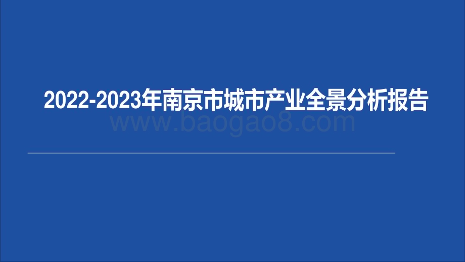 2022-2023年南京市城市产业全景分析报告.pdf_第1页