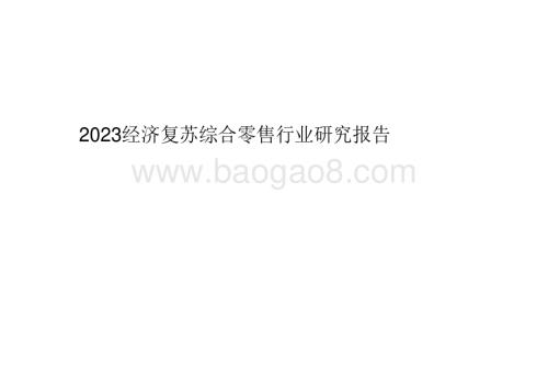 2023经济复苏综合零售行业研究报告.pdf