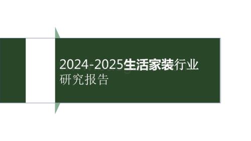 2024-2025生活家装行业研究报告.pptx
