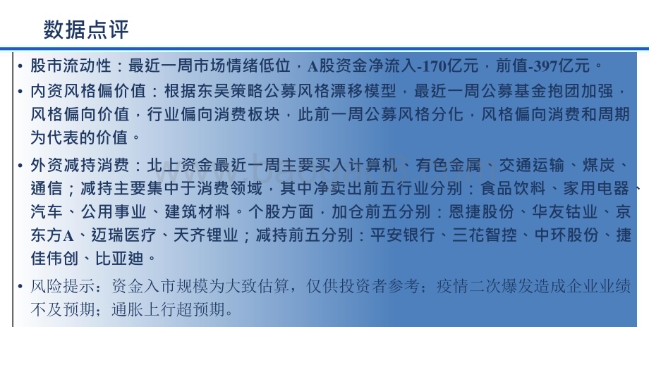 2022-2023内资偏价值外资减持消费分析报告.pptx_第3页