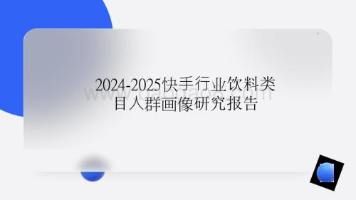 2024-2025快⼿⾏业饮料类目⼈群画像研究报告.pptx