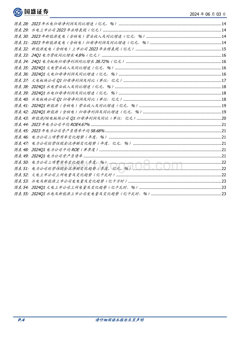 20240603_国盛证券_电力行业专题研究：23年报及24Q1总结火电高增水核稳健绿电分化_25页.pdf_第4页