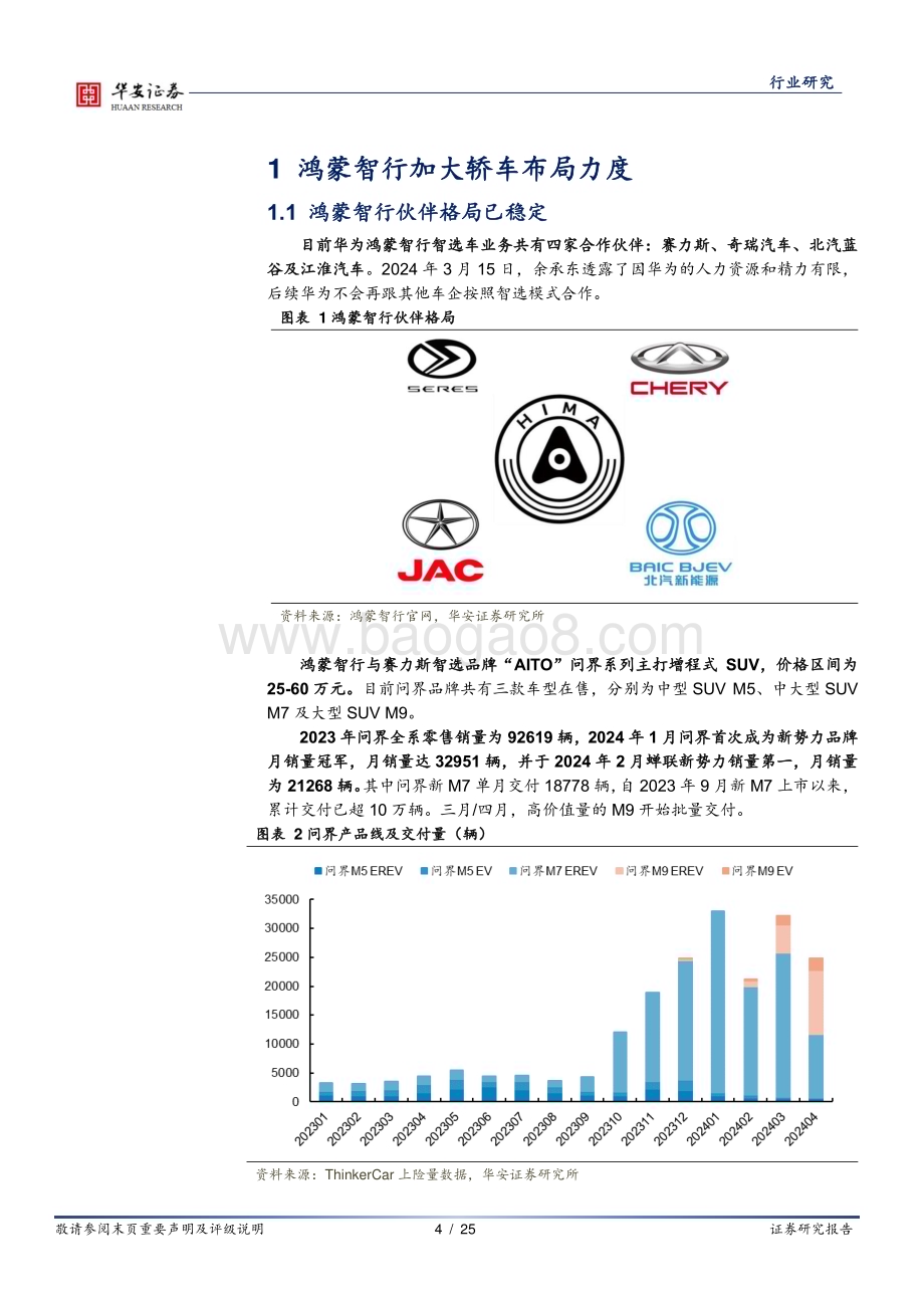 20240606_华安证券_汽车行业明星主机厂产业链系列：鸿蒙系轿车扩容携手北汽加码豪华市场_25页.pdf_第4页