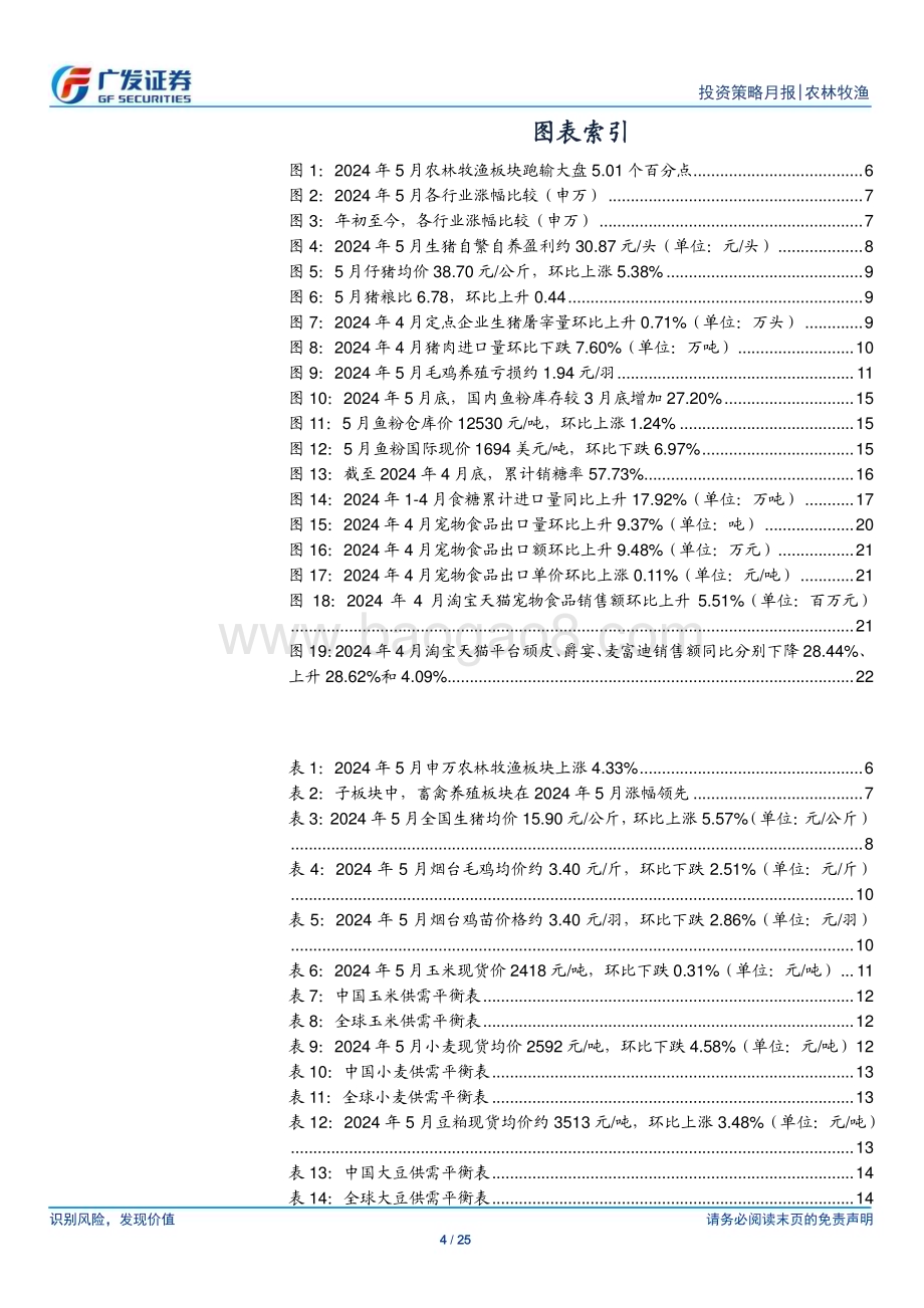 20240610_广发证券_农林牧渔行业：5月生猪行业重回盈利区间关注水产价格复苏趋势_25页.pdf_第4页