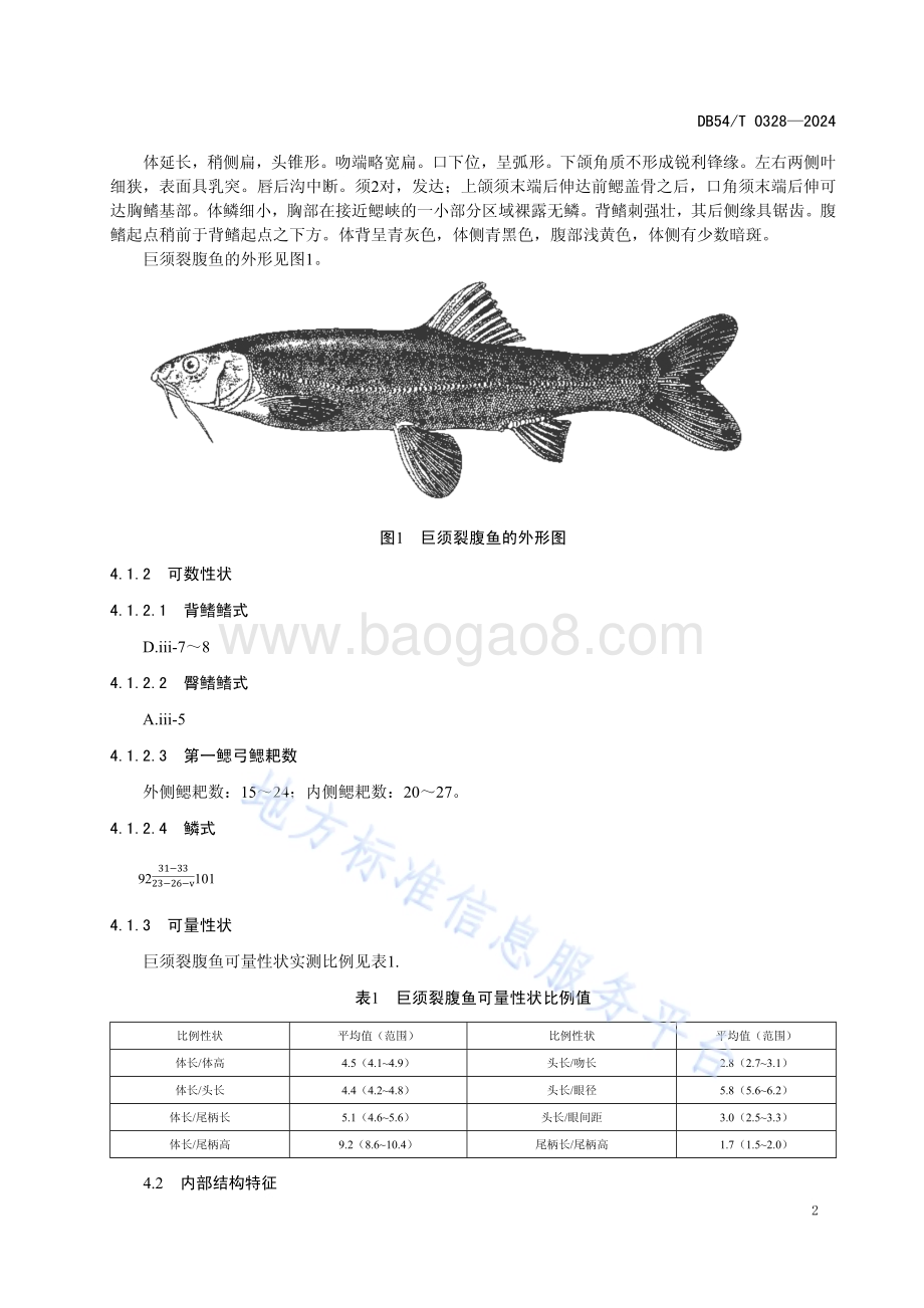 巨须裂腹鱼DB54／T 0328-2024.pdf_第5页
