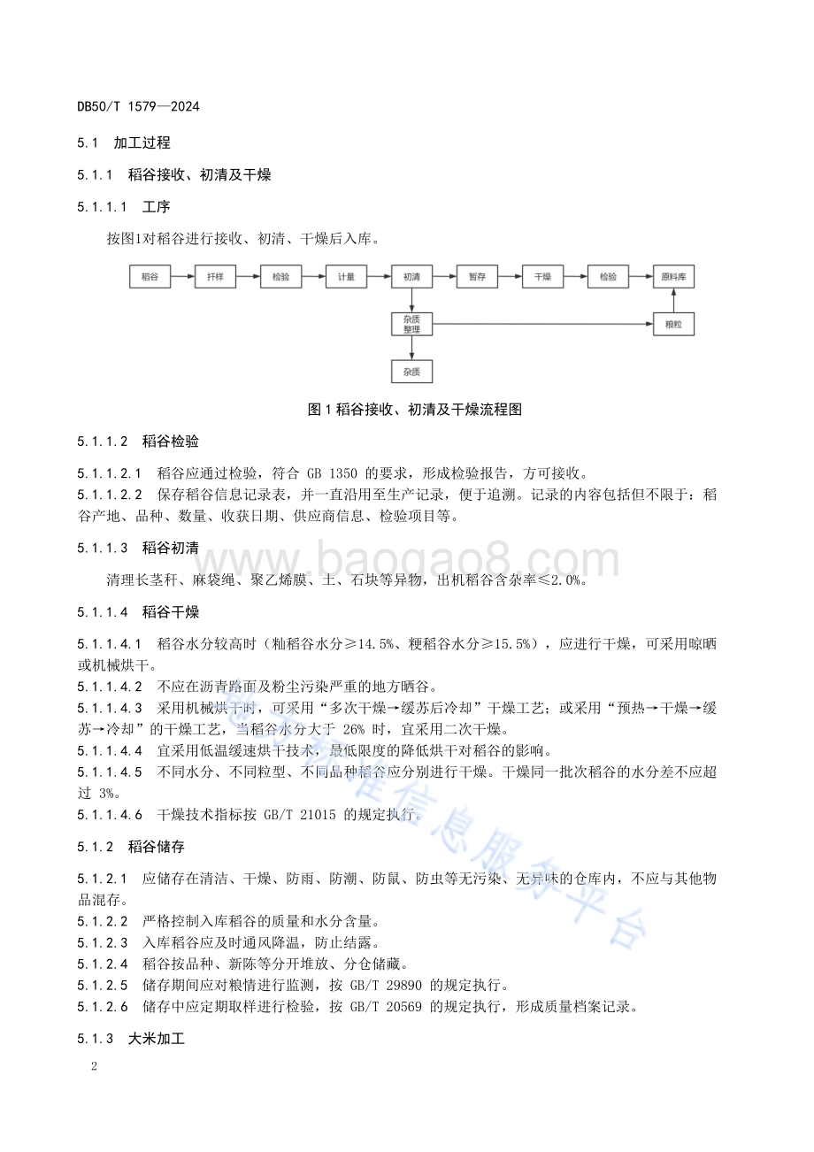 大米生产加工技术规范DB50／T 1579-2024.pdf_第4页