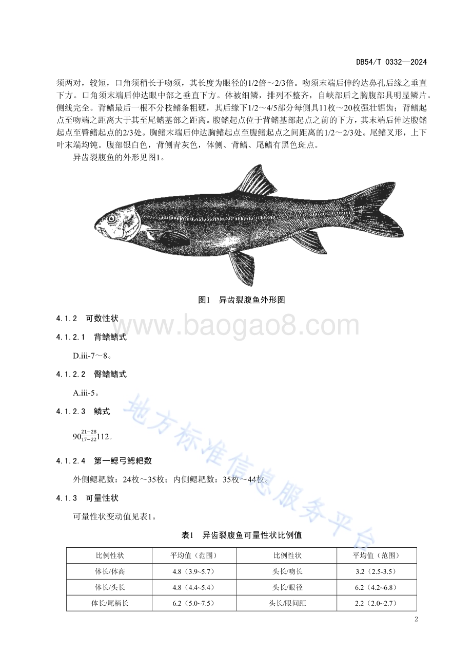 异齿裂腹鱼DB54／T 0332-2024.pdf_第5页
