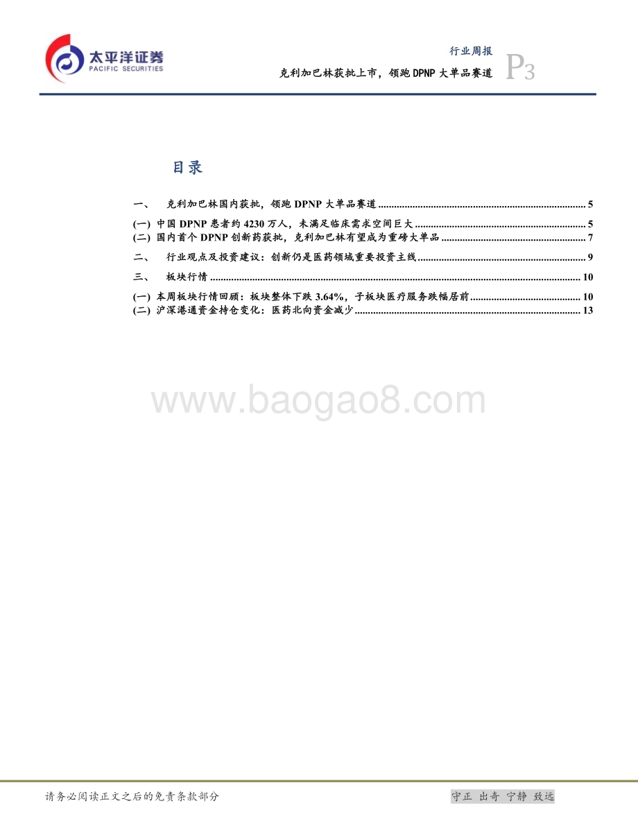 20240526_太平洋证券_生物医药Ⅱ行业：克利加巴林获批上市领跑DPNP大单品赛道_17页.pdf_第3页