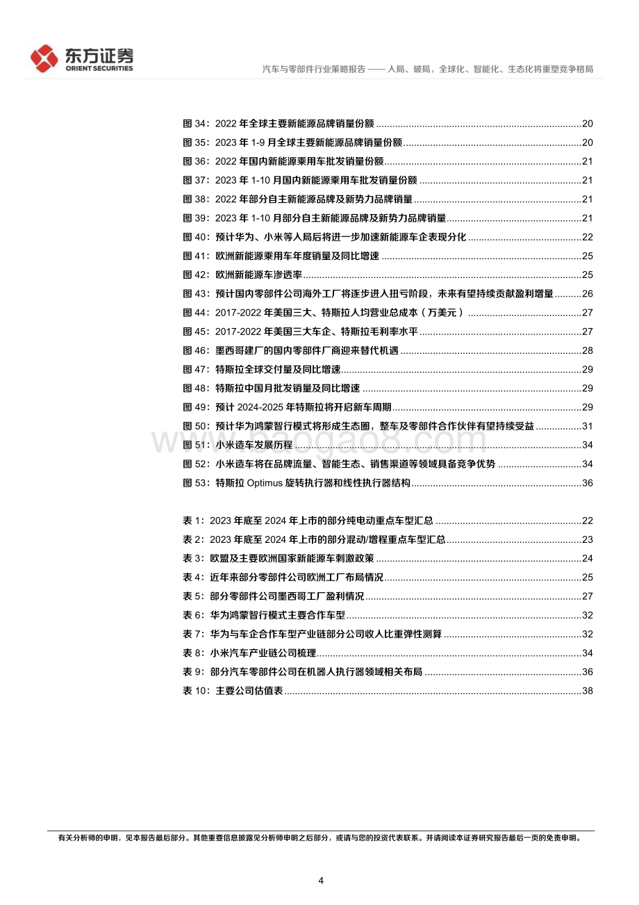 20231122_东方证券_汽车行业2024年度投资策略入局破局全球化智能化生态化将重塑竞争格局_42页.pdf_第4页
