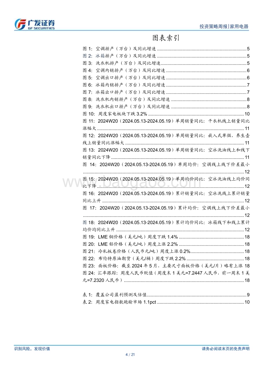 20240526_广发证券_家用电器行业：6月白电排产外销保持高增内销环比放缓_21页.pdf_第4页