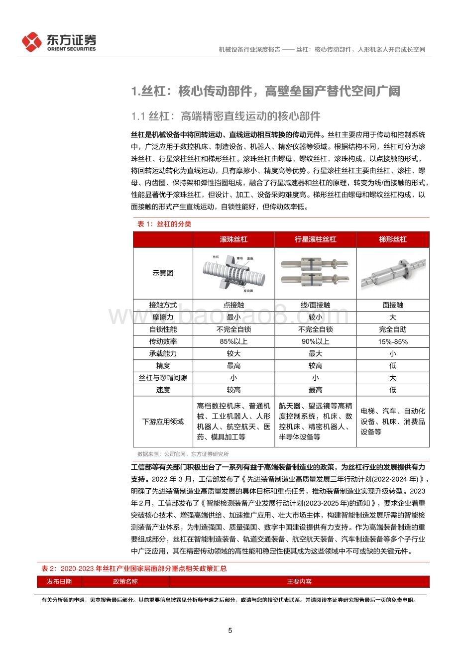 20231025_东方证券_人形机器人行业证券研究报告丝杠核心传动部件人形机器人开启成长空间_35页.pdf_第5页