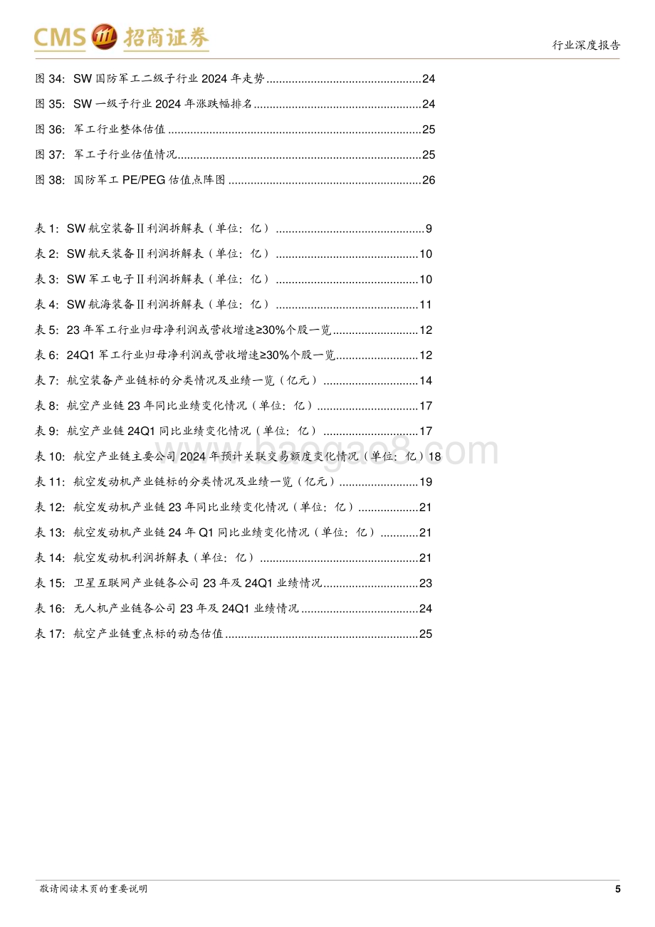 20240527_招商证券_军工行业：子行业分化现象突出航空装备保持稳健增长_28页.pdf_第5页