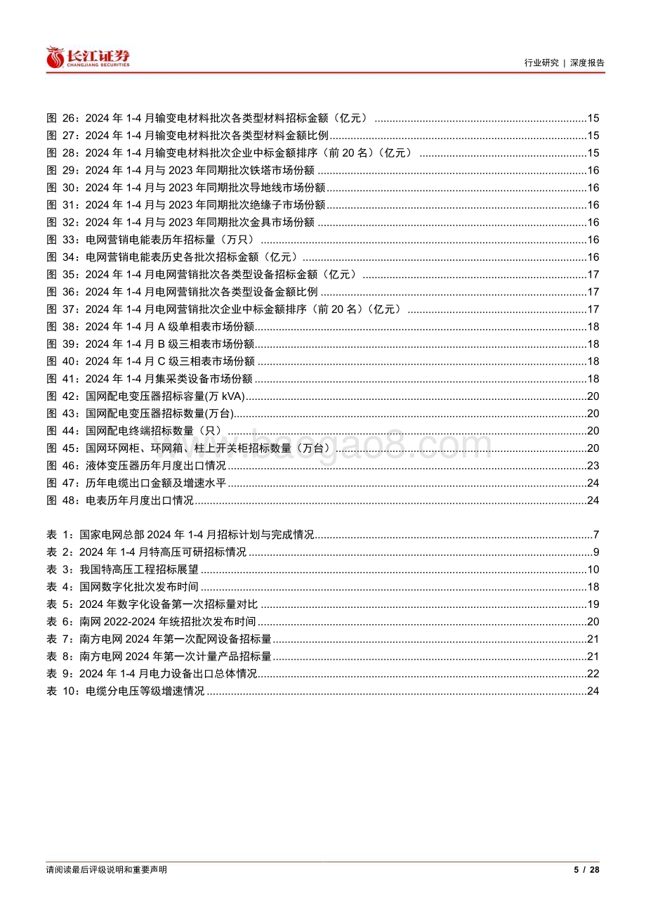 20240524_长江证券_电气设备行业：国南网招标延续增长国内外需求循环共振_28页.pdf_第5页