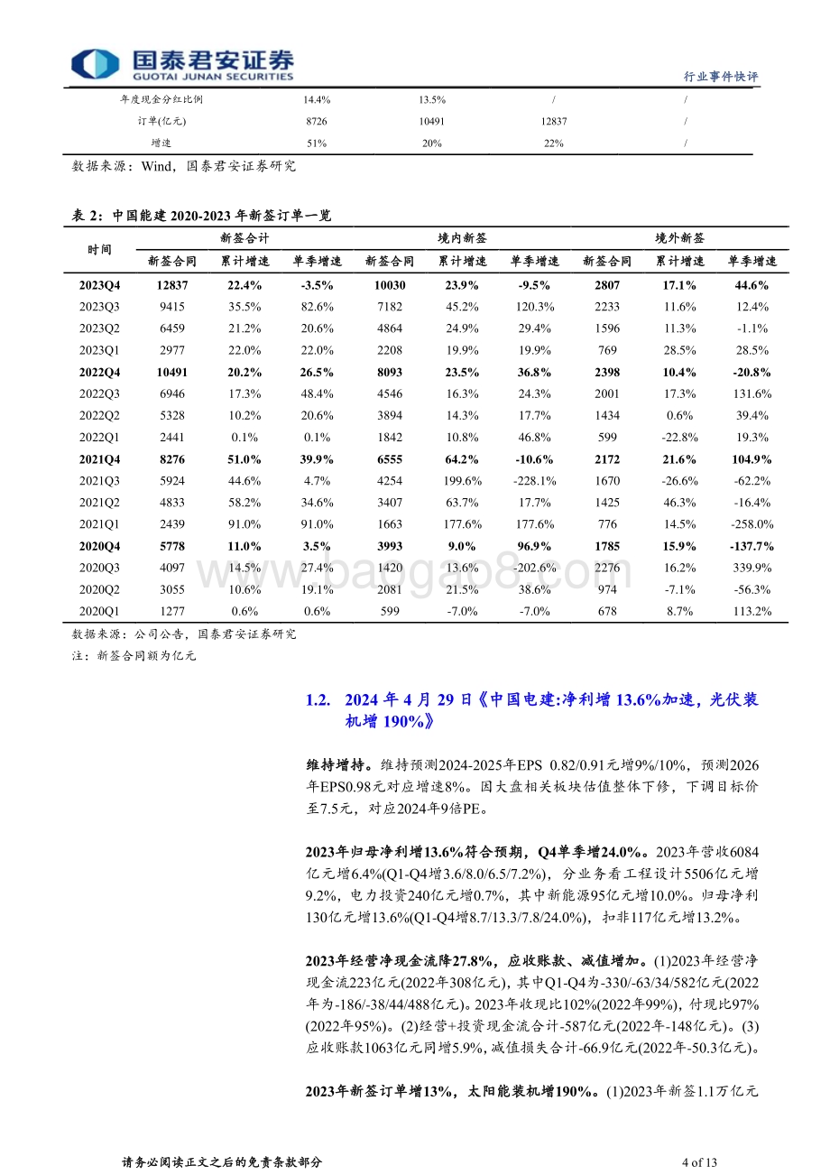 20240531_国泰君安_建筑工程行业：节能降碳推荐新能源电力和工业低碳技改龙头_13页.pdf_第4页