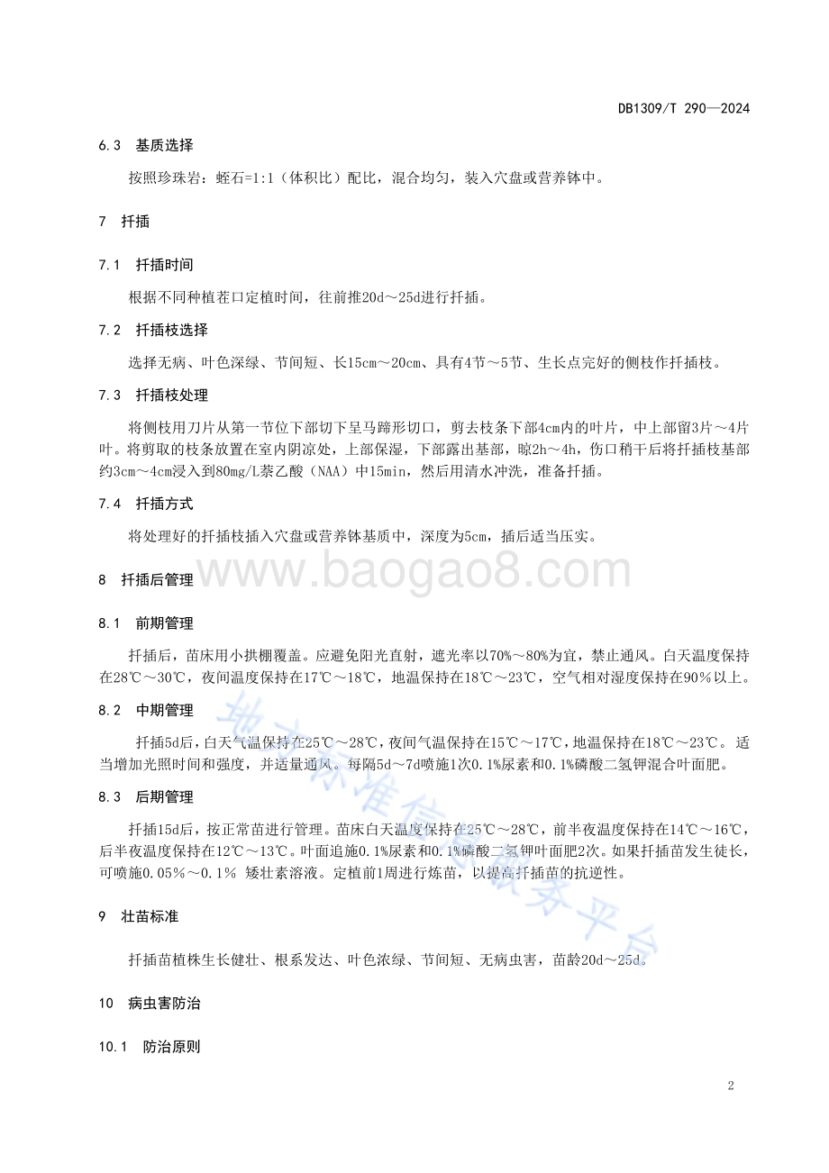 日光温室番茄侧枝扦插育苗技术规程DB1309／T 290-2024.pdf_第4页