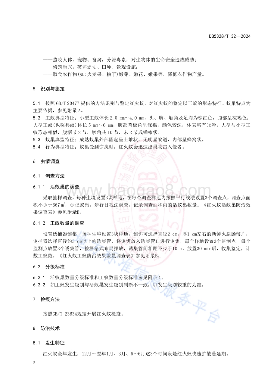 红火蚁防控技术规程DB5328／T 32-2024.pdf_第4页