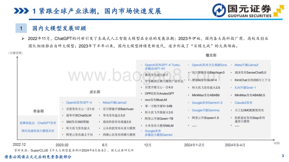 20240530_国元证券_生成式人工智能行业专题研究：国内大模型篇生成式AI加速创新国内厂商聚力突破_40页.pdf_第3页