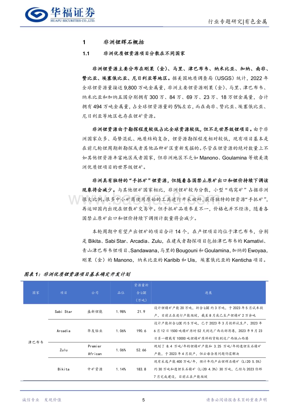 20231011_华福证券_锂行业专题研究报告非洲锂辉石非洲锂正式进入全球锂赛道_36页.pdf_第5页