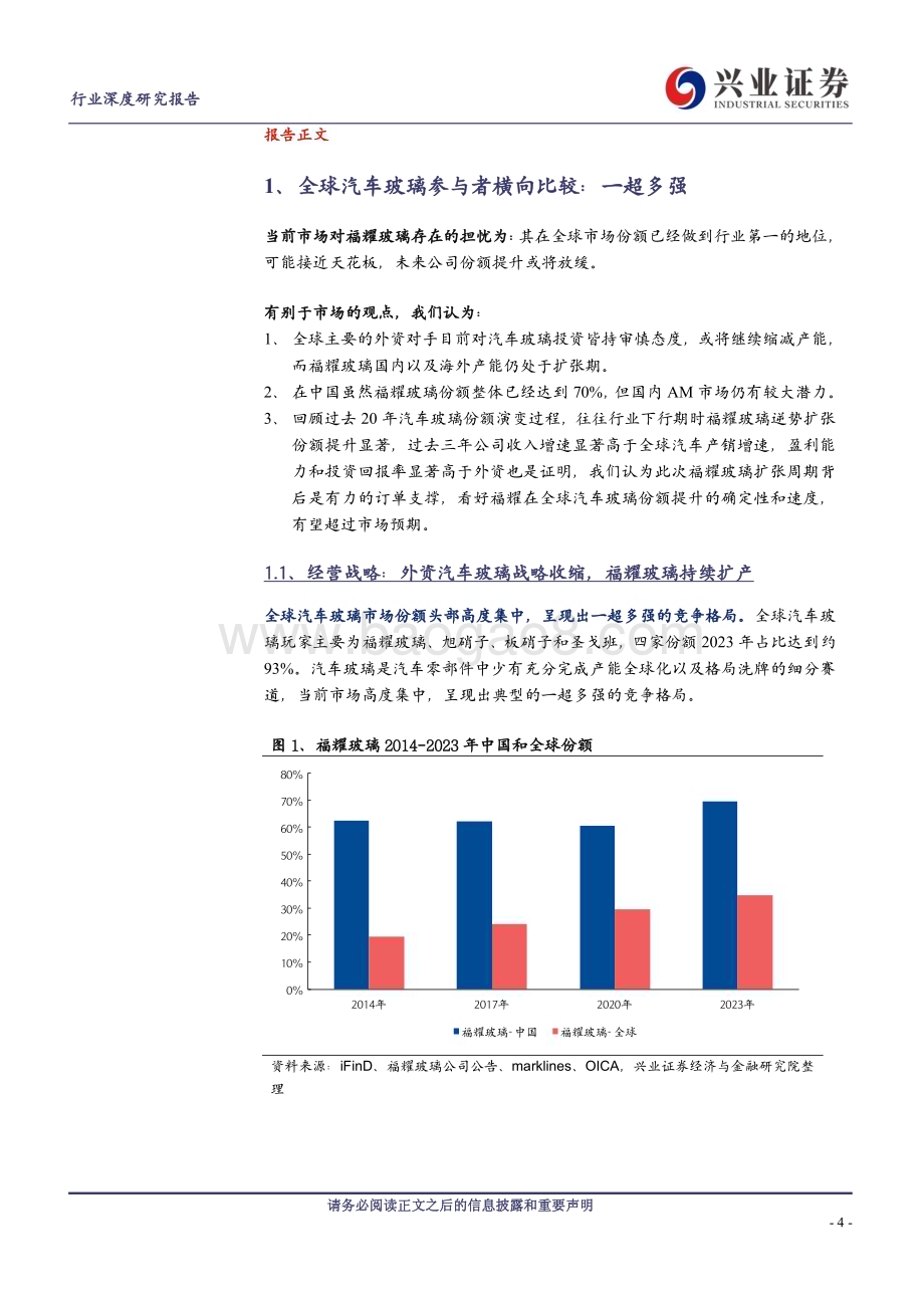 20240521_兴业证券_汽车零部件行业全球汽车玻璃企业复盘与展望：一超多强福耀全球份额提速_23页.pdf_第4页