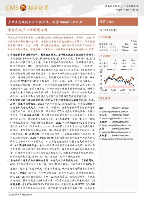 20231209_招商证券_电子行业华为汽车产业链深度专题多维生态赋能车企及供应链探索SmartEV之界_46页1.pdf
